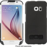 Platinum - Holster Case with Kickstand for Samsung Galaxy S6 Cell Phones - Black