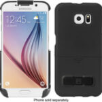 Platinum - Holster Case with Kickstand for Samsung Galaxy S6 edge Cell Phones - Black