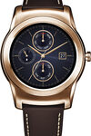 LG - Watch Urbane Smartwatch 46mm Stainless Steel - Gold Leather