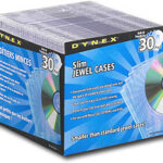 Dynex™ - 30-Pack Slim Jewel Cases - Clear
