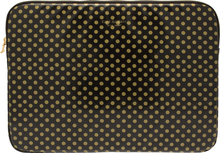 Isaac Mizrahi - Mini Dot Laptop Sleeve - Black/Gold - Image 1