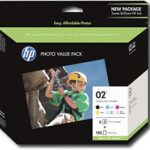 HP - 02 Vivera Ink 6-Pack and Photo Paper Kit