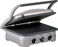Cuisinart - Griddler Stainless Steel 4-in-1 Grill/Griddle and Panini Press - Brushed Stainless-Steel/Black - Image 1