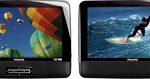 Philips - 9" Dual-Screen Portable DVD Player - Black