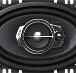 Pioneer - 4" x 6" 3-Way Car Speakers with Multilayer Mica Matrix Cones (Pair) - Black