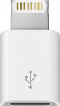 Apple - Lightning-to-Micro USB Adapter - White