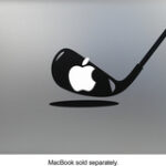 MacDecals - Golf Decal for Apple® MacBook® - Black