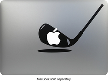 MacDecals - Golf Decal for Apple® MacBook® - Black - Image 1