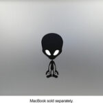 MacDecals - Alien Decal for Apple® MacBook® - Black