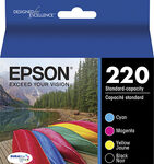 Epson - 220 4-Pack Ink Cartridges - Black/Cyan/Magenta/Yellow