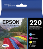 Epson - 220 4-Pack Ink Cartridges - Black/Cyan/Magenta/Yellow - Image 1