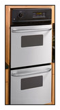 GE - Built-In 24" Double Electric Wall Oven - Silver