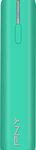 PNY - PowerPack T2600 USB Rechargeable External Battery - Seafoam Green