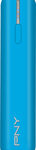 PNY - PowerPack T2600 USB Rechargeable External Battery - Sky Blue