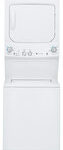 GE - Unitized Spacemaker 3.2 Cu. Ft. 11-Cycle Washer and 5.9 Cu. Ft. 4-Cycle Dryer Electric Laundry Center - White-on-White