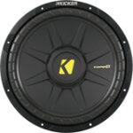 Kicker - CompS 12" Single-Voice-Coil 4-Ohm Subwoofer - Black