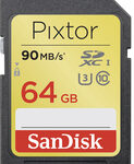 SanDisk - Pixtor Advanced 64GB SDXC Class 10 UHS-3 Memory Card - Black/Gold