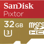 SanDisk - Pixtor Advanced 32GB microSDHC Class 10 UHS-3 Memory Card - Red/Gold