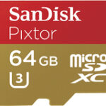SanDisk - Pixtor Advanced 64GB microSDXC Class 10 UHS-3 Memory Card - Red/Gold