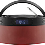 Insignia™ - CD Boombox with AM/FM Radio - Red/Black