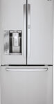 LG - 24.0 Cu. Ft. French Door Refrigerator with Thru-the-Door Ice and Water - Stainless Steel