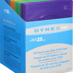 Dynex™ - 25-Pack Slim DVD Cases - Multicolor