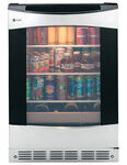 GE - Profile 150-Can 12-Bottle Beverage Center - Black