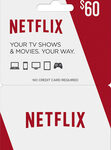 Netflix - $60 Gift Card