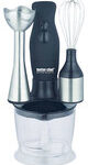 Better Chef - Multi-Pro 3-in-1 Hand Blender, Whisk and Food Processor - Stainless-Steel/Black