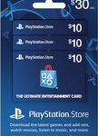 Sony - $10 PlayStation Network Cards (3-Pack) - Blue