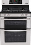 LG - 30" Self-Cleaning Freestanding Double Oven Gas Range - Stainless Steel