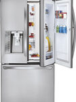 LG - Door-in-Door 28.6 Cu. Ft. French Door Refrigerator with Thru-the-Door Ice and Water - Stainless Steel