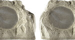 Insignia™ - Simulated Rock Outdoor Speakers (Pair) - Gray