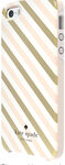 kate spade new york - Diagonal Stripe Hybrid Hard Shell Case for Apple® iPhone® 5 and 5s - Gold/Cream/Blush