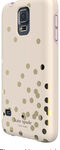 kate spade new york - Confetti Hybrid Hard Shell Case for Samsung Galaxy S 5 Cell Phones - Gold/Cream