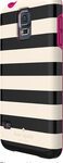 kate spade new york - Candy Stripe Hybrid Hard Shell Case for Samsung Galaxy S 5 Cell Phones - Cream/Black