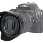 Bower - Pro Series Tulip Lens Hood and Lens Cap for Most 58mm Lenses - Black