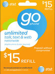 AT&T GoPhone - $15 Prepaid Wireless Airtime Card - Multi