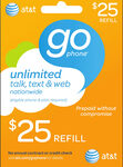 AT&T GoPhone - $25 Prepaid Wireless Airtime Card - Multi