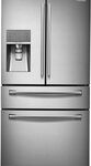 Samsung - 22.6 Cu. Ft. Counter-Depth 4-Door French Door Refrigerator with Thru-the-Door Ice and Water - Stainless Steel