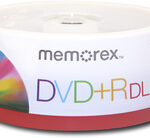 Memorex - 25-Pack 8x DVD+R DL Double-Layer Disc Spindle - White