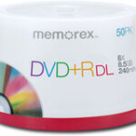 Memorex - 50-Pack 8x DVD+R DL Double-Layer Disc Spindle - White