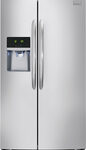Frigidaire - Gallery 22.6 Cu. Ft. Frost-Free Side-by-Side Refrigerator with Thru-the-Door Ice and Water - Stainless Steel