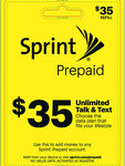 Sprint Prepaid - $35 Top-Up Prepaid Card - Yellow