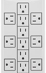 Monster - Core Power 1200 USB 12-Outlet Surge Protector