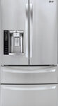 LG - 26.8 Cu. Ft. 4-Door French Door Refrigerator with Thru-the-Door Ice and Water - Stainless-Steel