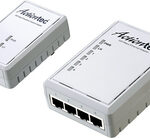 Actiontec - Powerline Ethernet Adapter and 4-Port Hub - White