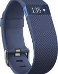 Fitbit - Charge HR Activity Tracker + Heart Rate (Large) - Blue