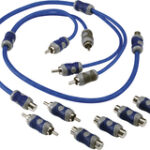 Kicker - 1.8' RCA-to-RCA Audio Interconnect Cable - Blue/Gray