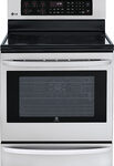 LG - 30" Self-Cleaning Freestanding Electric Convection Range - Stainless-Steel